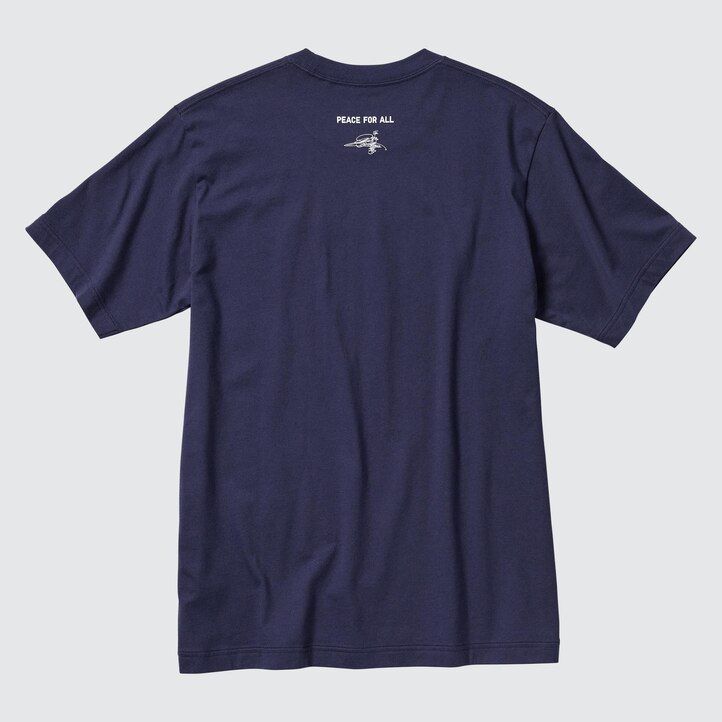 navy uniqlo peace for all graphic ayumu hirano womens t shirts