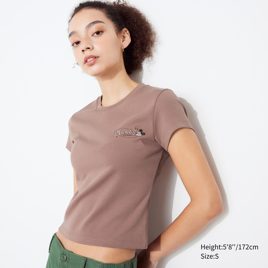uniqlo disney collection mini ut graphic womens t shirts brown