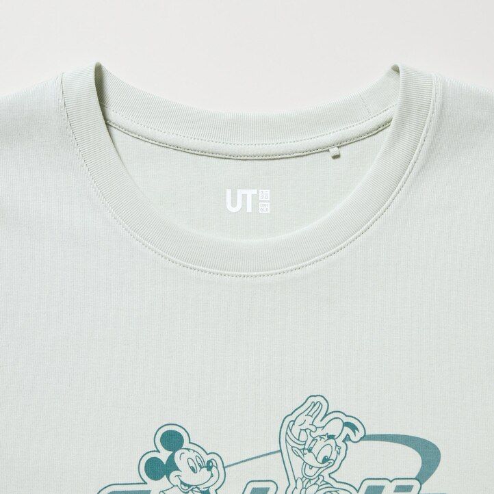 light green womens uniqlo disney collection mini ut graphic t shirts