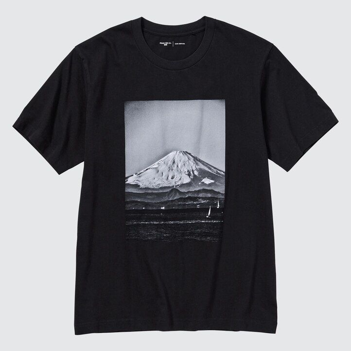 uniqlo peace for all graphic daido moriyama womens t shirts black