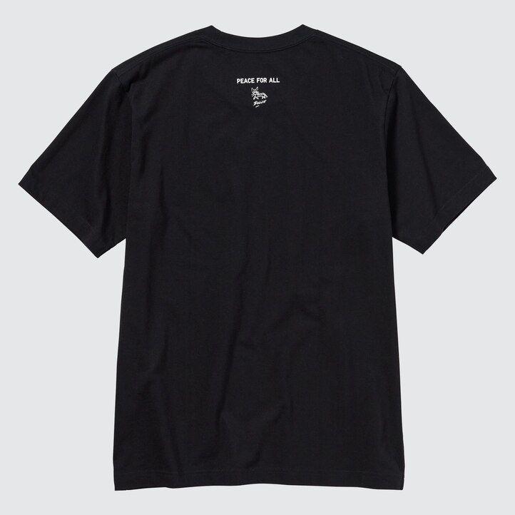 uniqlo peace for all graphic daido moriyama womens t shirts black