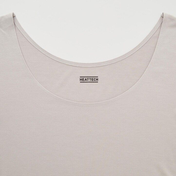 burgundy uniqlo heattech scoop neck sleeved thermal womens t shirts