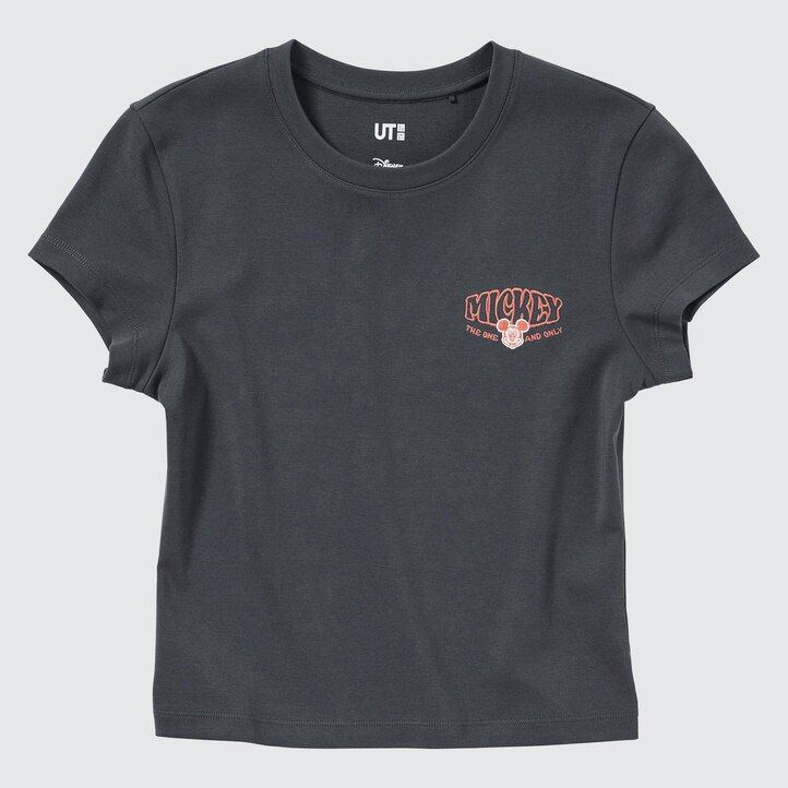 uniqlo disney collection mini ut graphic womens t shirts dark grey