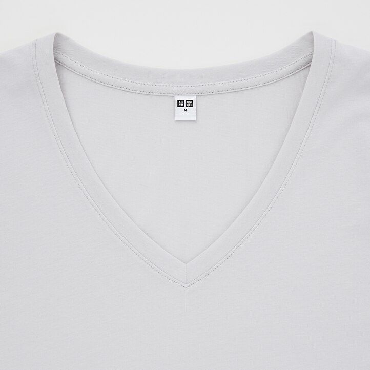 light green uniqlo 100pct supima cotton v neck womens t shirts