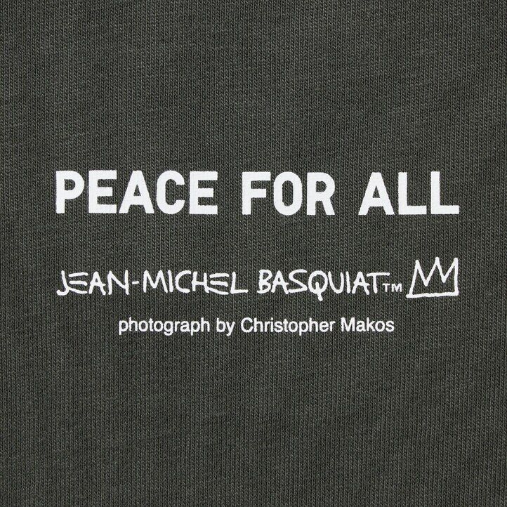 uniqlo peace for all graphic jean michel basquiat and christopher makos womens t shirts dark grey