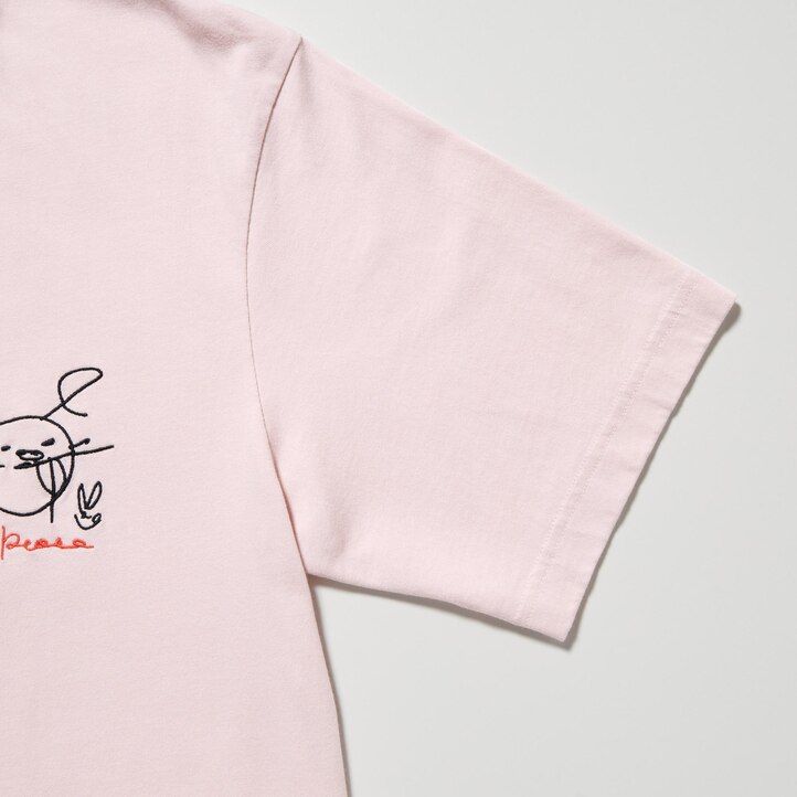 pink uniqlo peace for all graphic haruka ayase womens t shirts