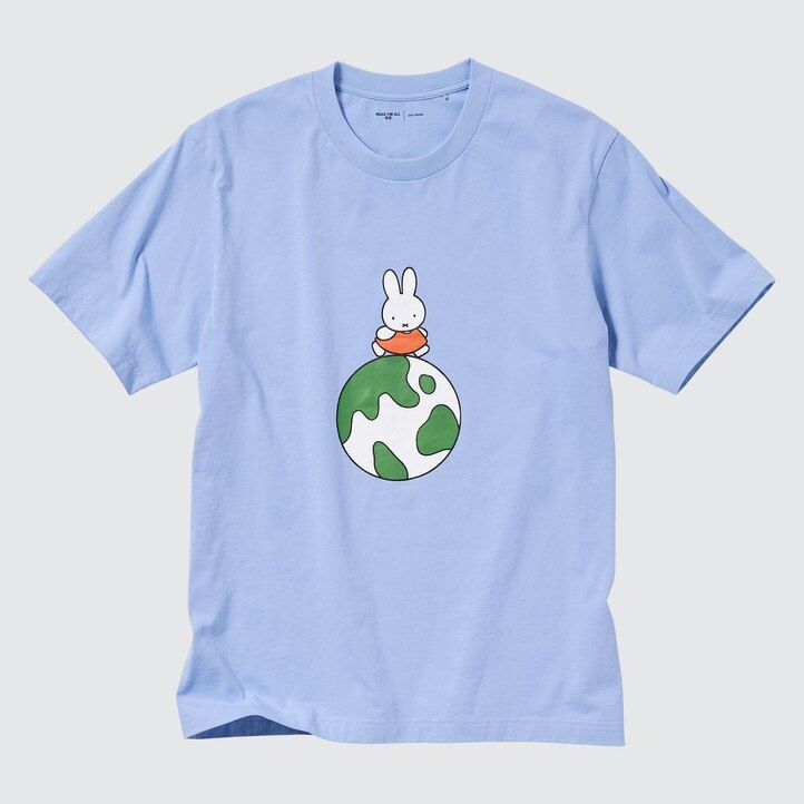 womens uniqlo peace for all graphic dick bruna t shirts blue