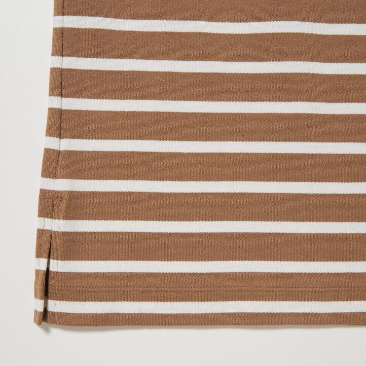 womens uniqlo striped sleeved t shirts white