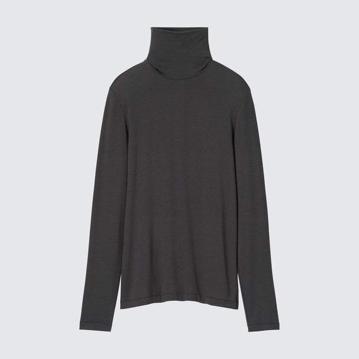 orange womens uniqlo heattech ultra light sleeved thermal t shirts