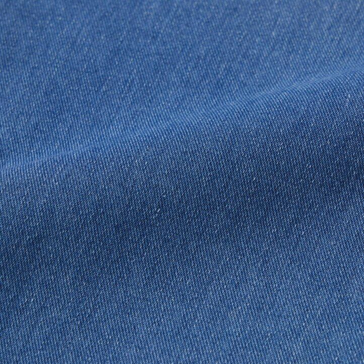 blue womens uniqlo ultra stretch denim tops