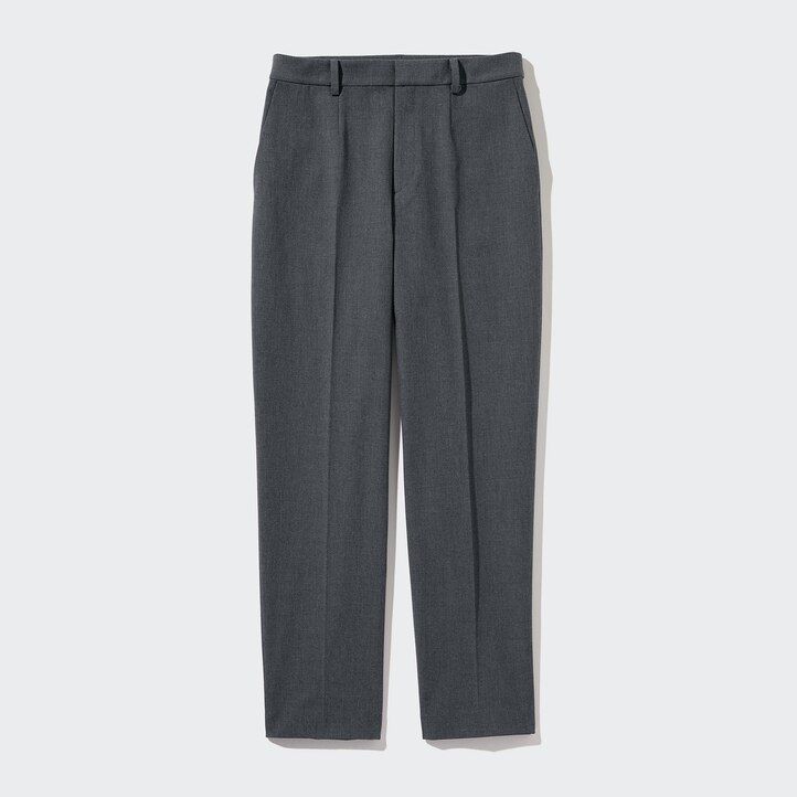 uniqlo smart ankle length womens tops grey