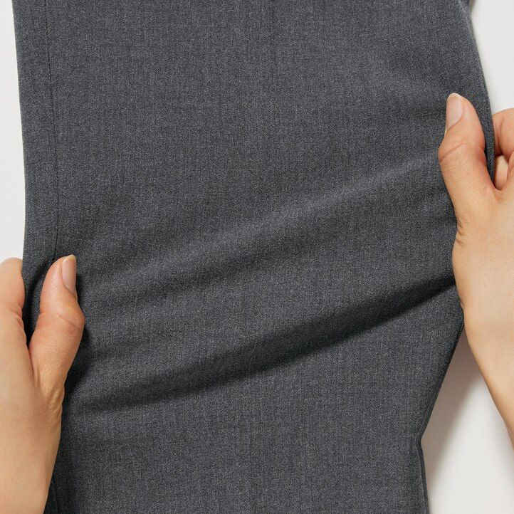 uniqlo smart ankle length womens tops grey
