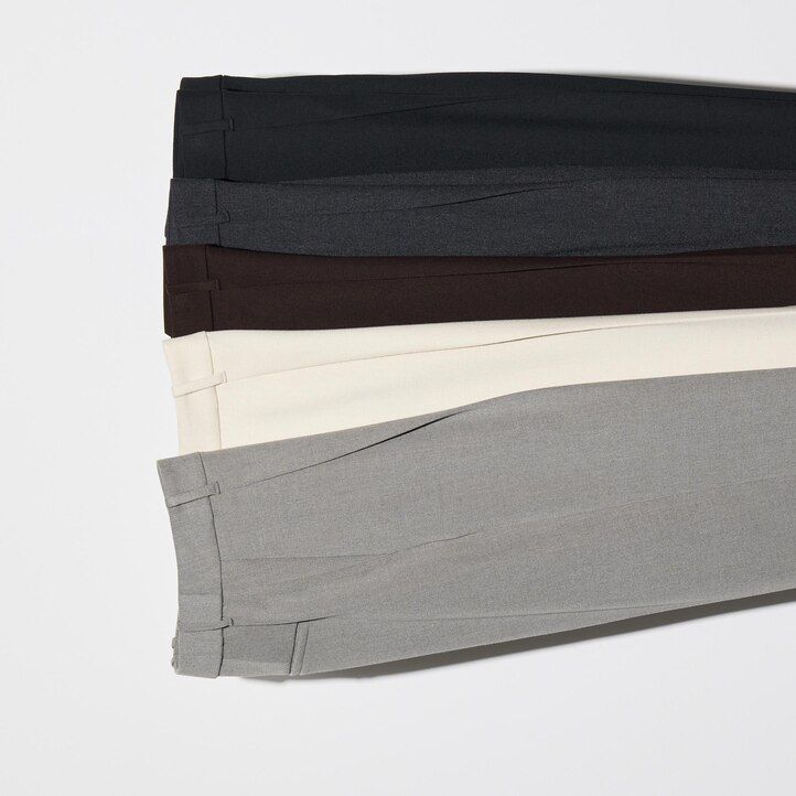 womens uniqlo heattech pleated tops dark brown