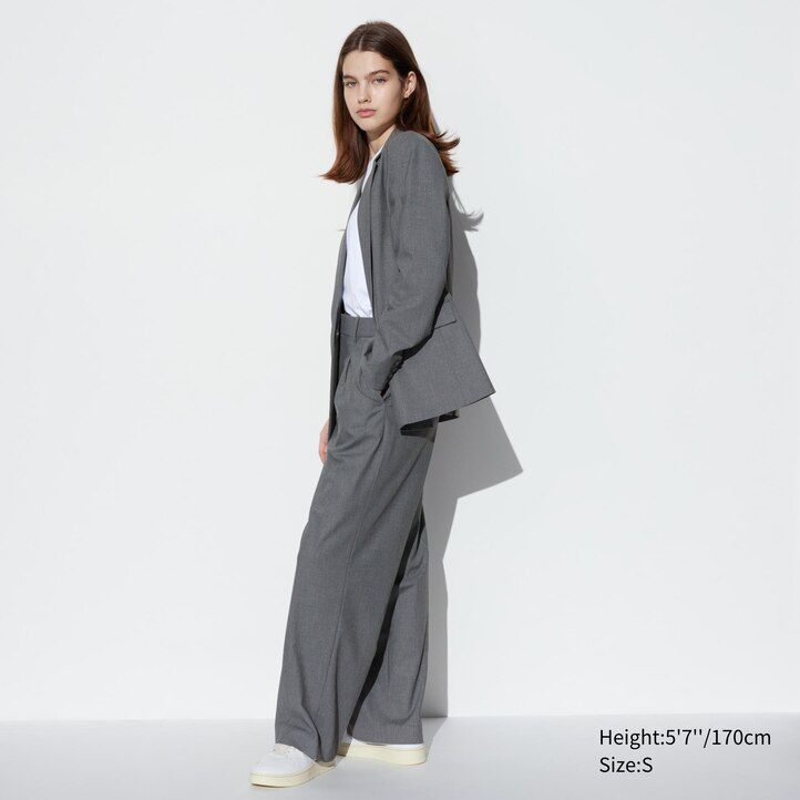 uniqlo pleated wide leg womens tops olive