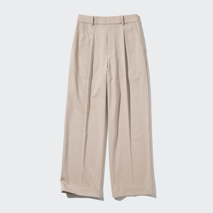 uniqlo pleated wide leg womens tops olive