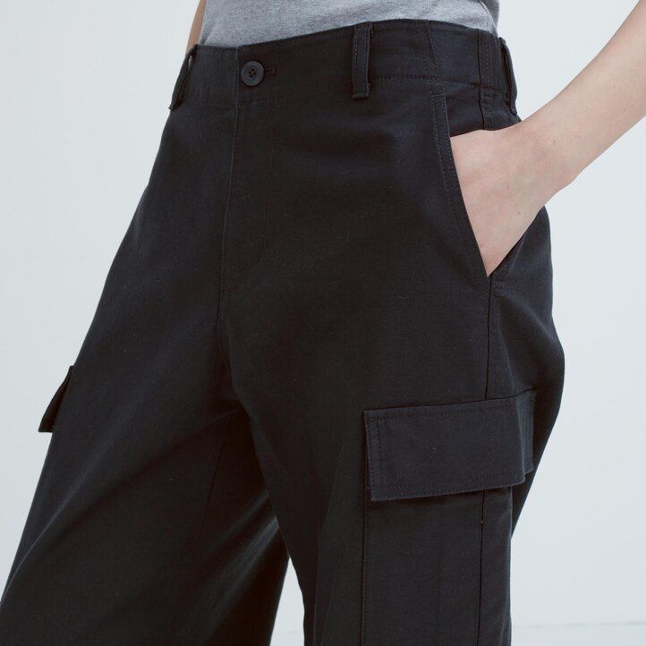 green uniqlo wide straight legrgo womens tops