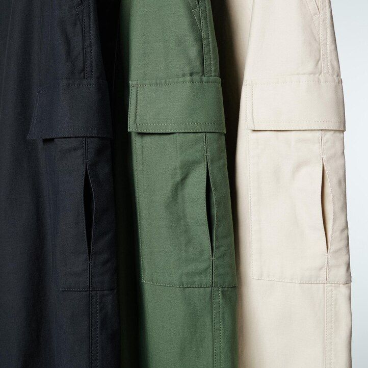 green uniqlo wide straight legrgo womens tops