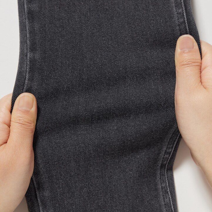 uniqlo ultra stretch denim womens tops dark grey