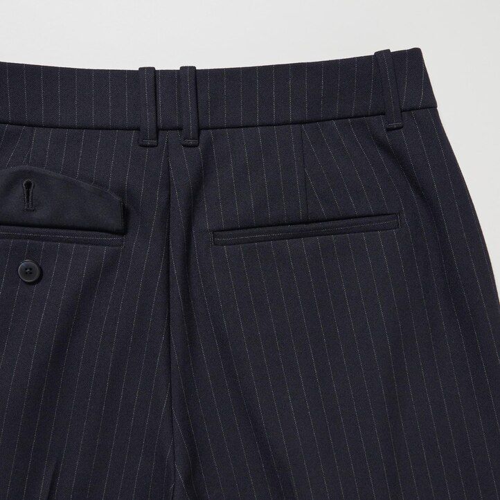 navy uniqlo heattech striped pleated womens tops