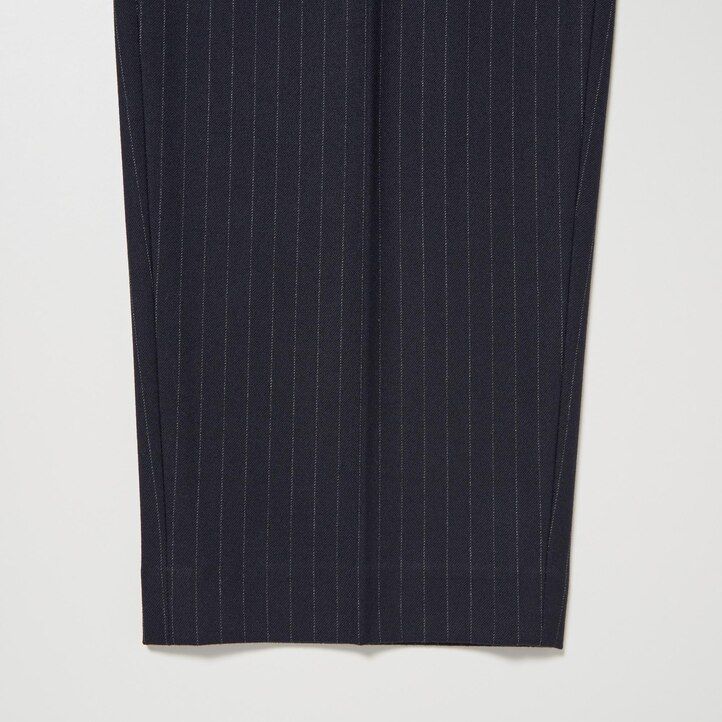 navy uniqlo heattech striped pleated womens tops