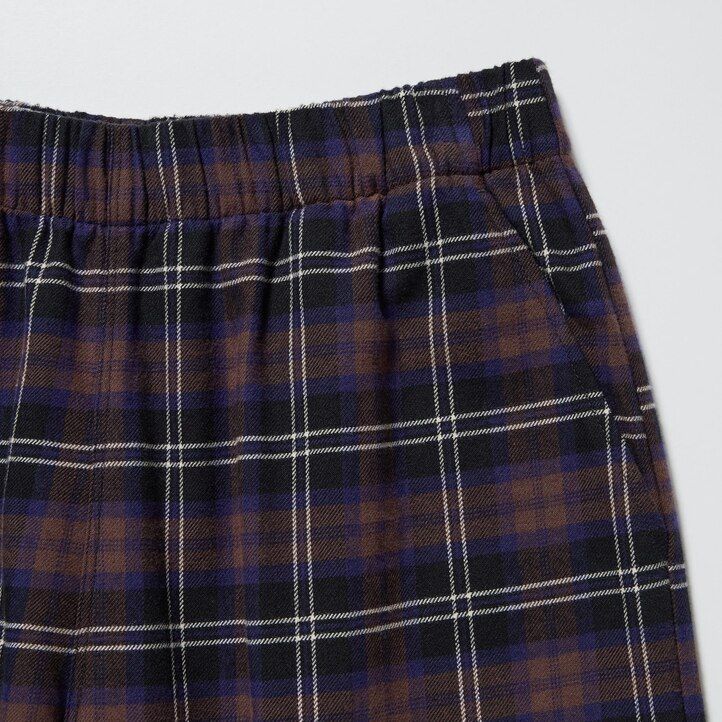 womens uniqlo flannel tops dark brown