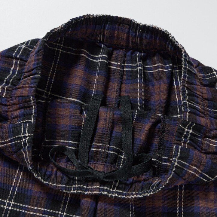 womens uniqlo flannel tops dark brown
