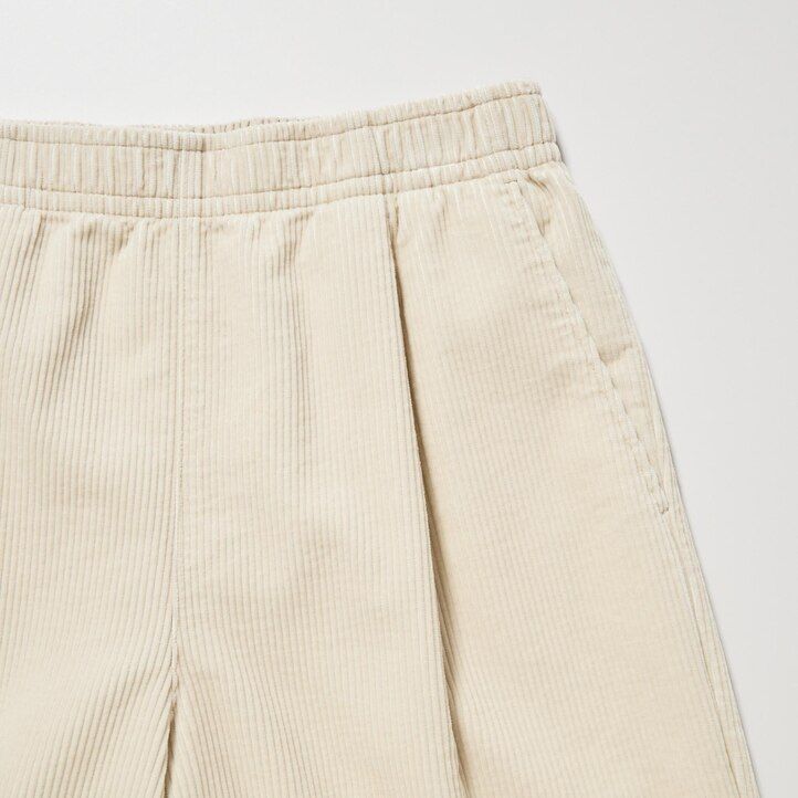 brown uniqlo corduroy relaxed fit ankle length womens tops