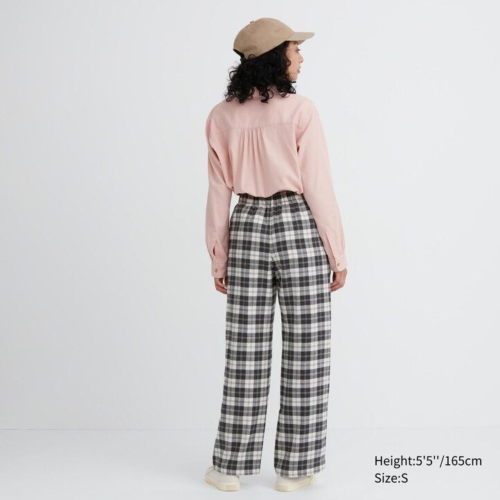 white uniqlo flannel womens tops