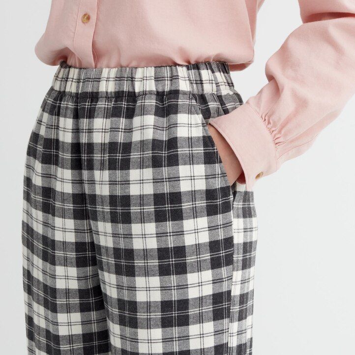 white uniqlo flannel womens tops