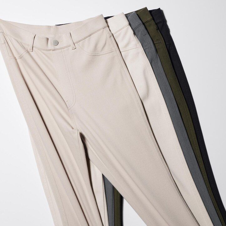 womens uniqlo heattech ultra stretch high rise tops olive