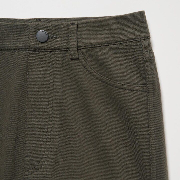 womens uniqlo heattech ultra stretch high rise tops olive