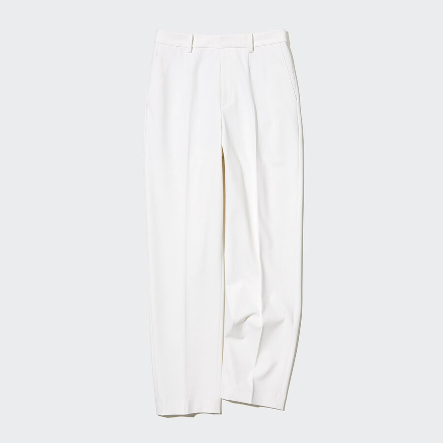 womens uniqlo smart ankle length tops white