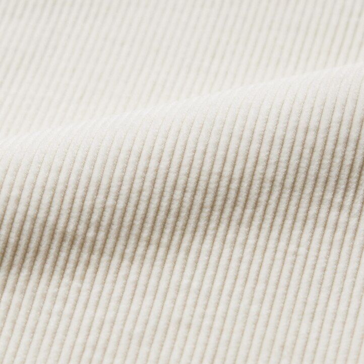 white womens uniqlo corduroy pleated wide leg tops