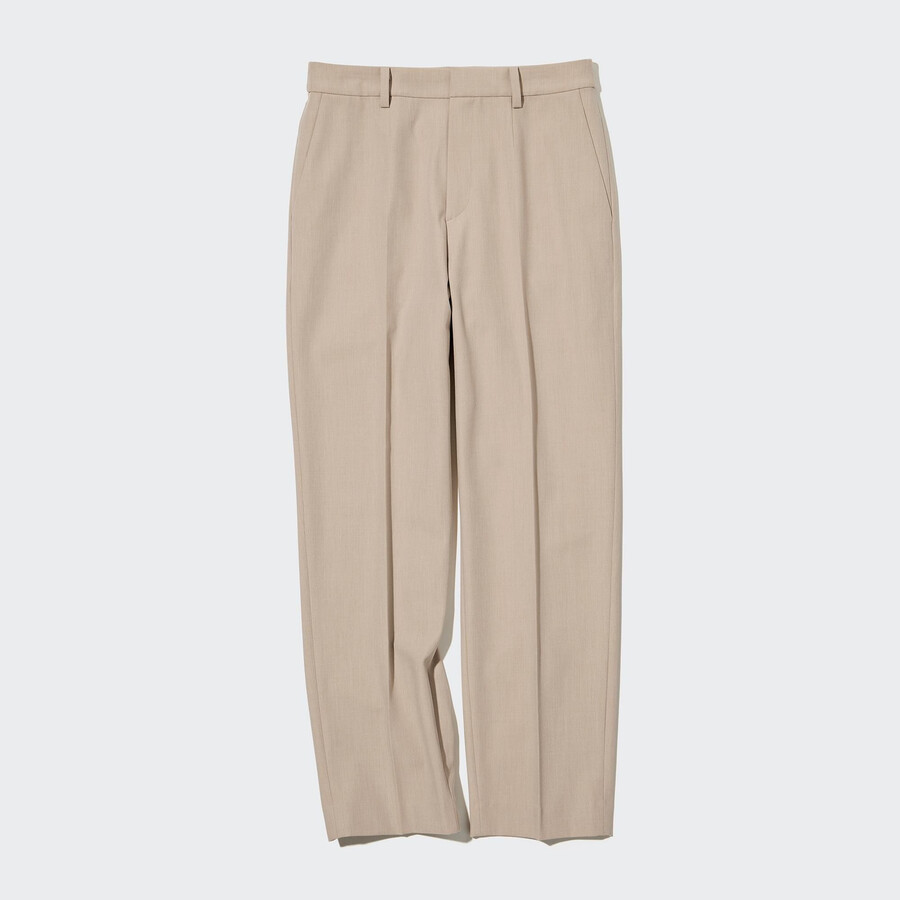 womens uniqlo smart ankle length tops beige