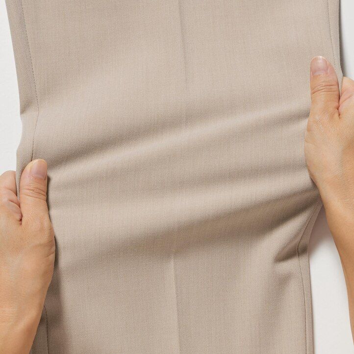 womens uniqlo smart ankle length tops beige