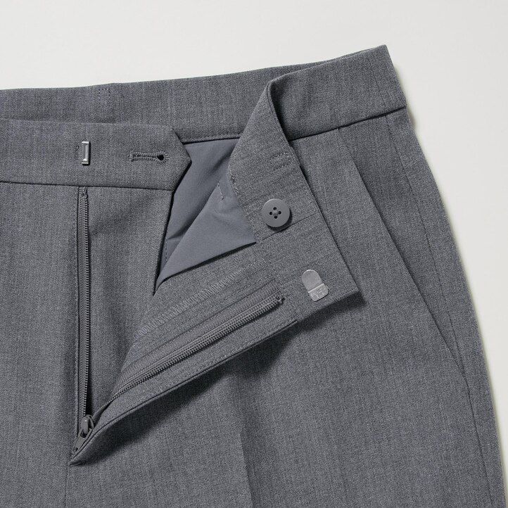 uniqlo smart ankle length womens tops grey