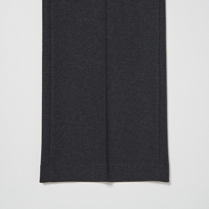 uniqlo brushed jersey cropped fit womens tops dark grey