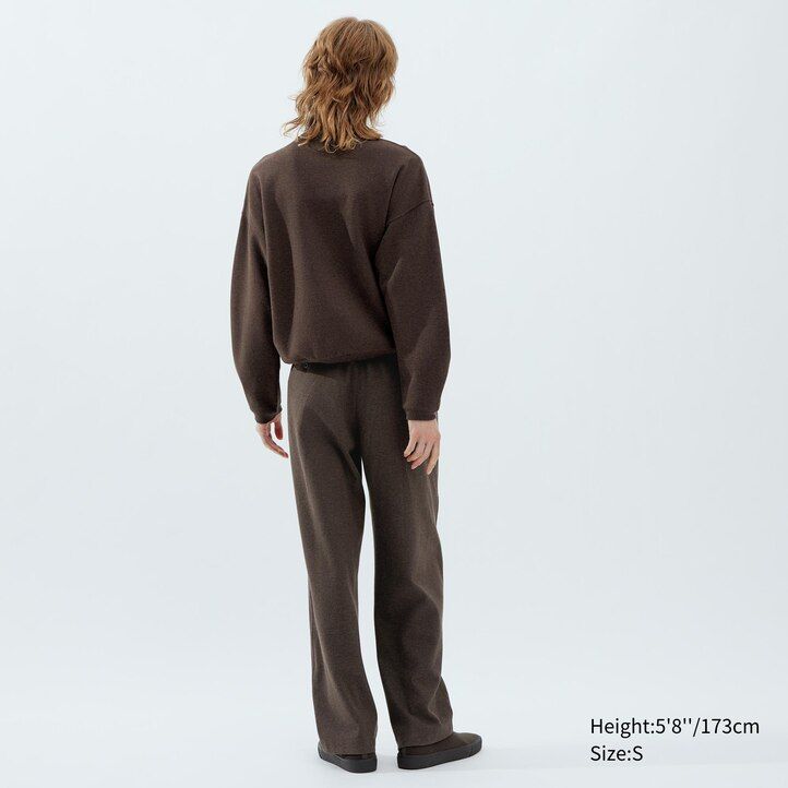 dark brown uniqlo brushed jersey womens tops