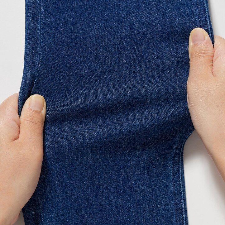 womens uniqlo ultra stretch denim tops blue