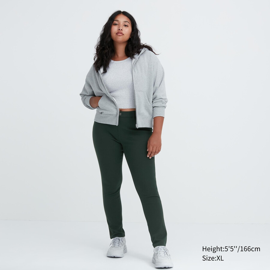 womens uniqlo ultra stretch tops dark green