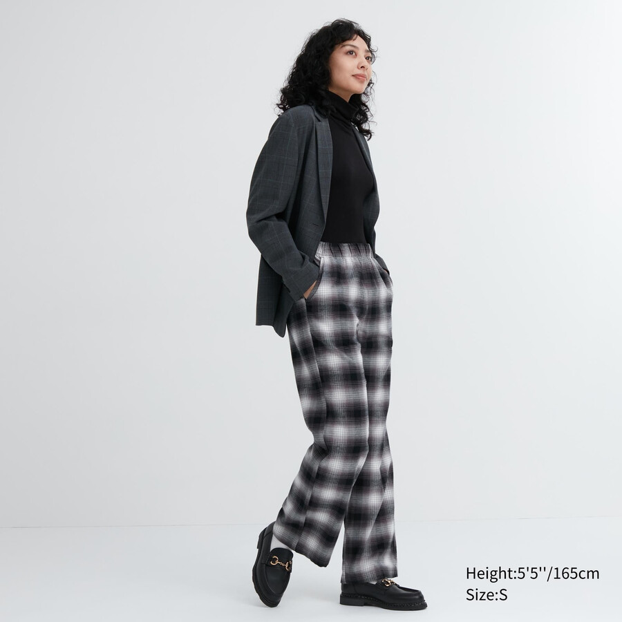 uniqlo flannel womens tops grey