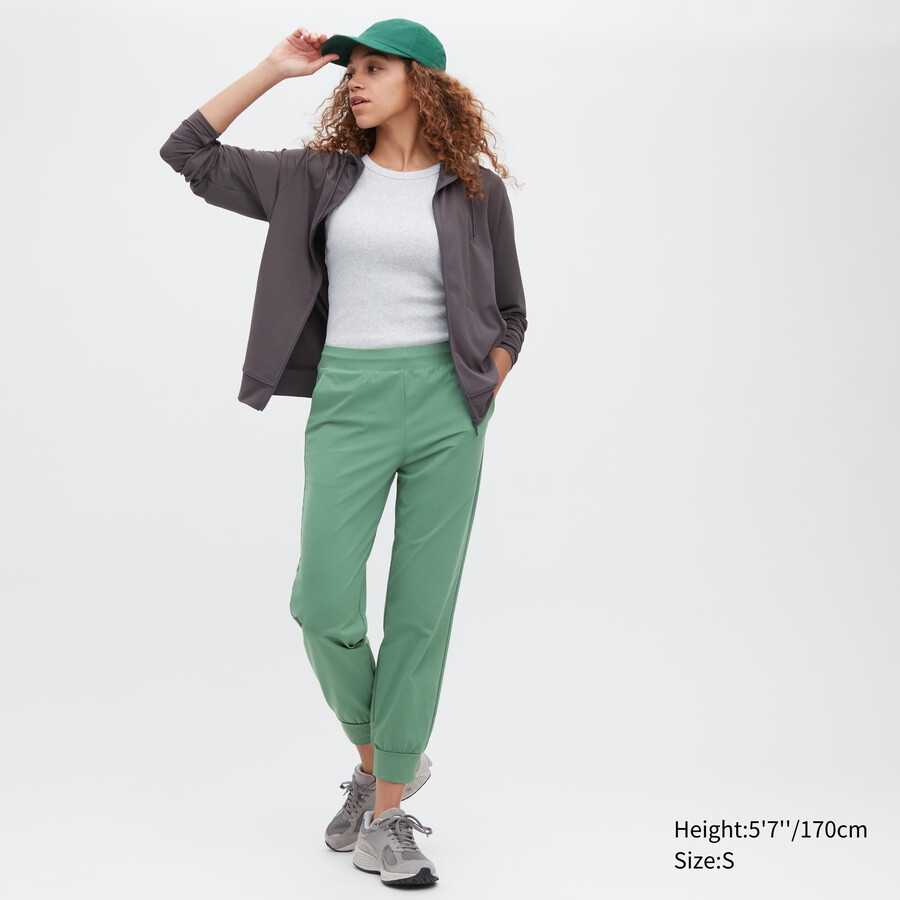 uniqlo ultra stretch airism womens tops green