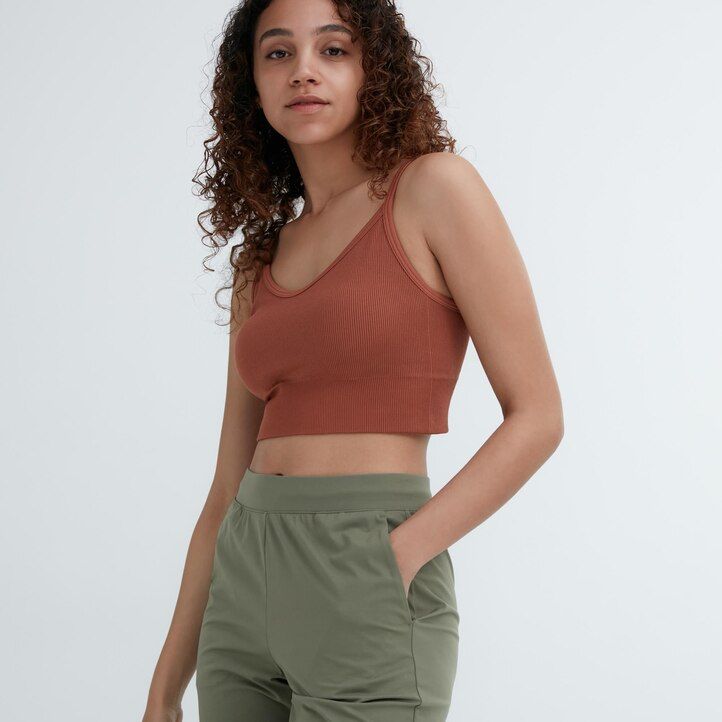 uniqlo ultra stretch airism womens tops green