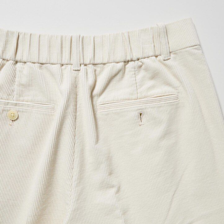 olive womens uniqlo corduroy pleated wide leg tops