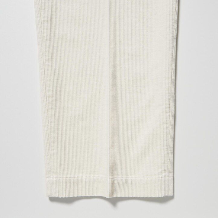 olive womens uniqlo corduroy pleated wide leg tops