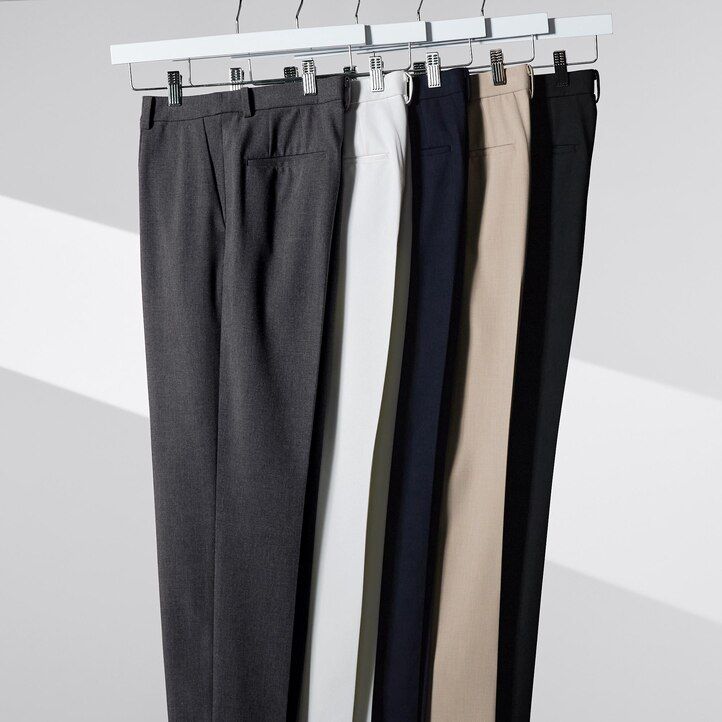 black uniqlo smart ankle length womens tops