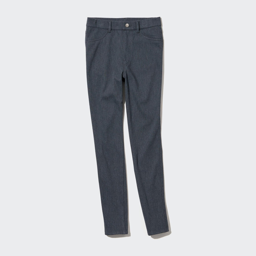 grey womens uniqlo heattech ultra stretch high rise tops